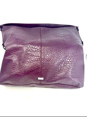 NWOT Jewell by Thirty-One Purple Crinkled Faux Leather Shoulder Bag